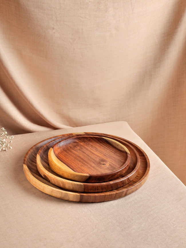 Set of Three Platters