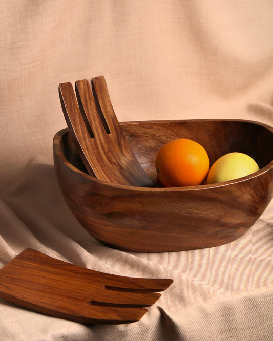 OVEL WOODEN BOWL