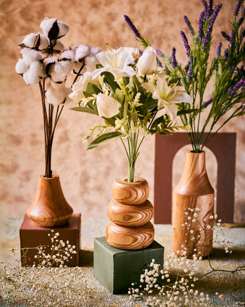 Bouquet Wood Vase